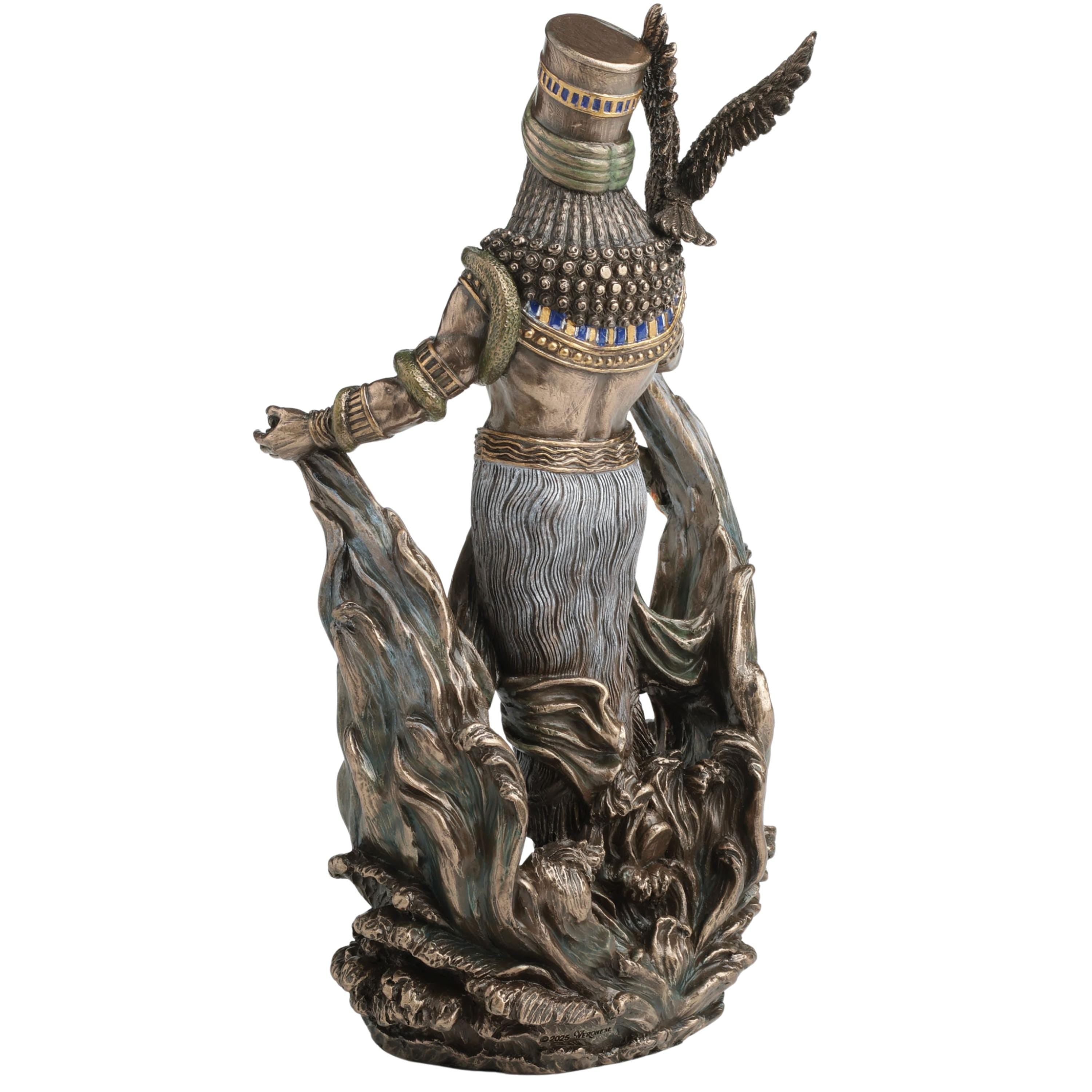 Enki Sumerian God of Water & Knowledge Statue. Ancient Mesopotamian Mythology Sculpture. Pagan Altar Decor Gift