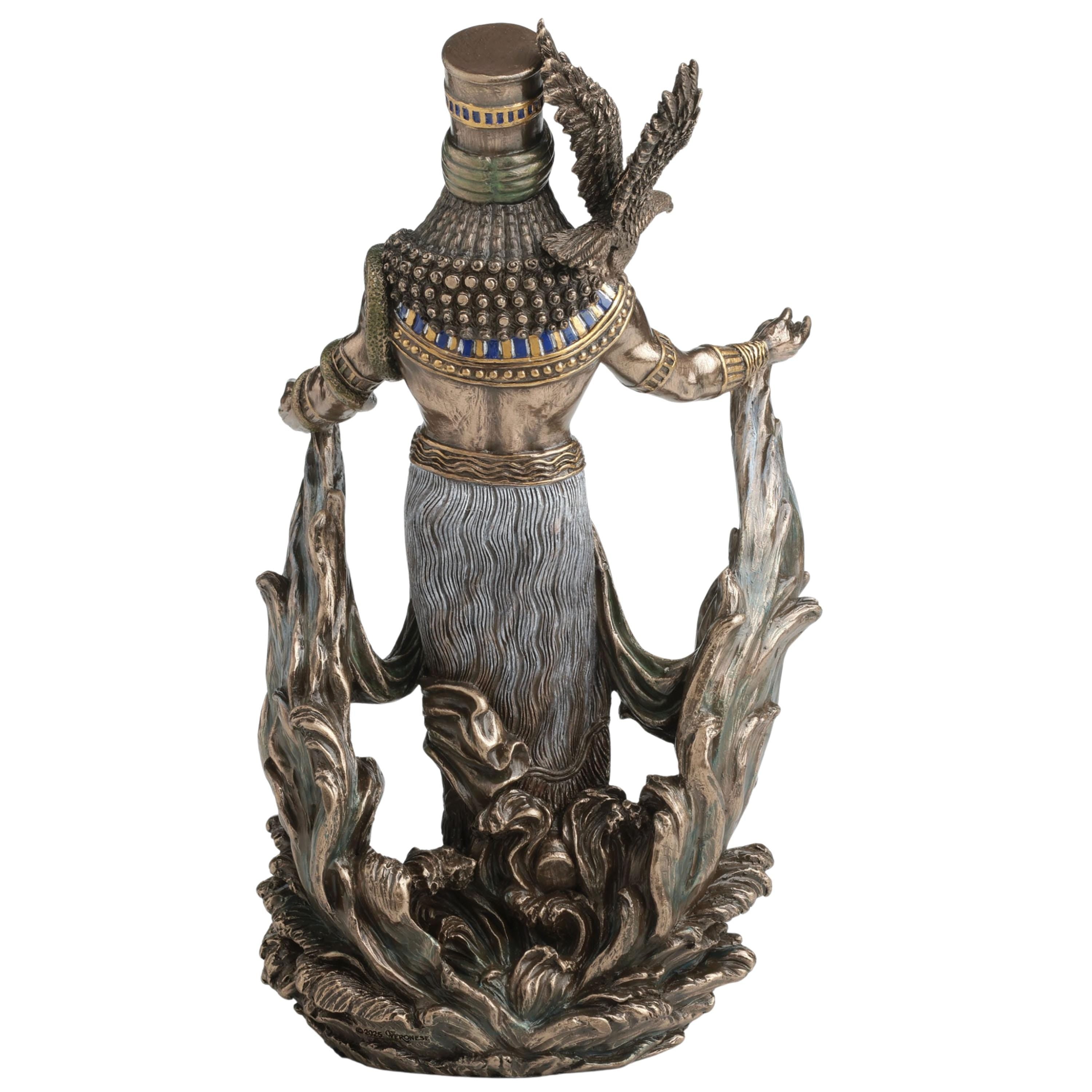 Enki Sumerian God of Water & Knowledge Statue. Ancient Mesopotamian Mythology Sculpture. Pagan Altar Decor Gift