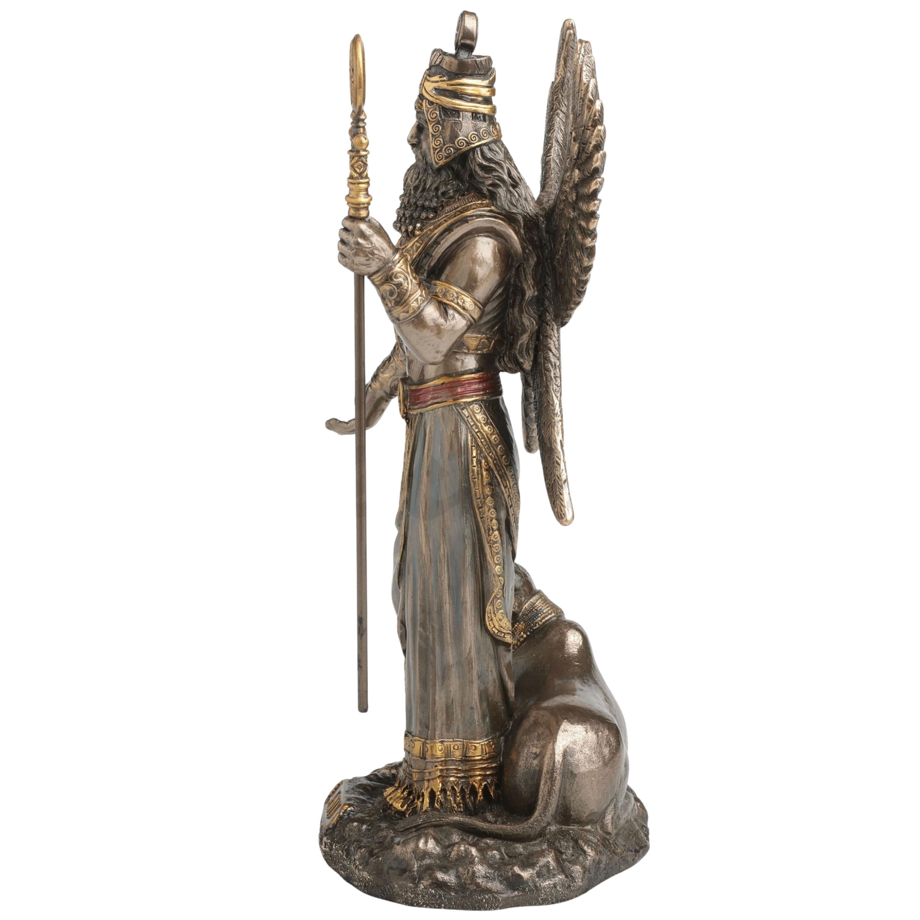 Anu Mesopotamian King of Gods Statue, Cold Cast Bronze Figurine, Ancient Sumerian Sky God Sculpture, Pagan Altar Decor, Mythology Gift