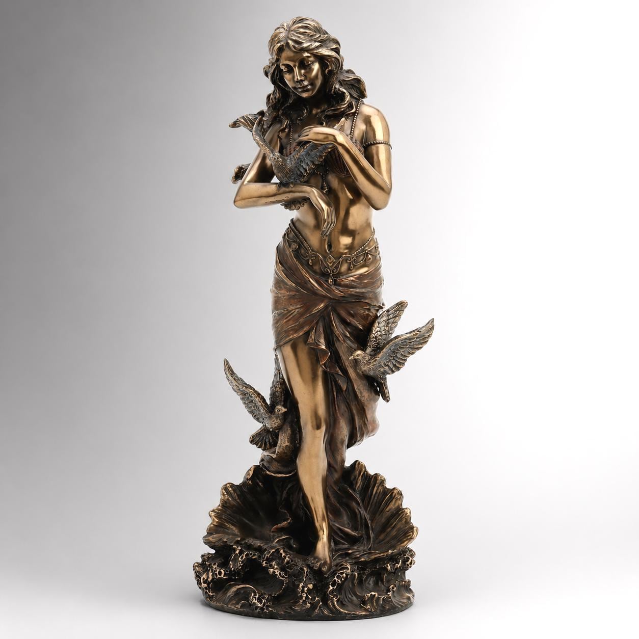 Cold Cast Bronze Aphrodite Statue, Greek Goddess of Love Sculpture, Mythology Home Decor