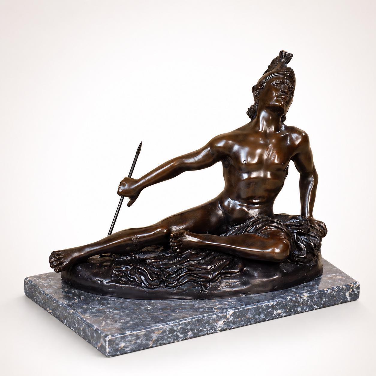 15 Inc Bronze Achilles Warrior Sculpture Statue
