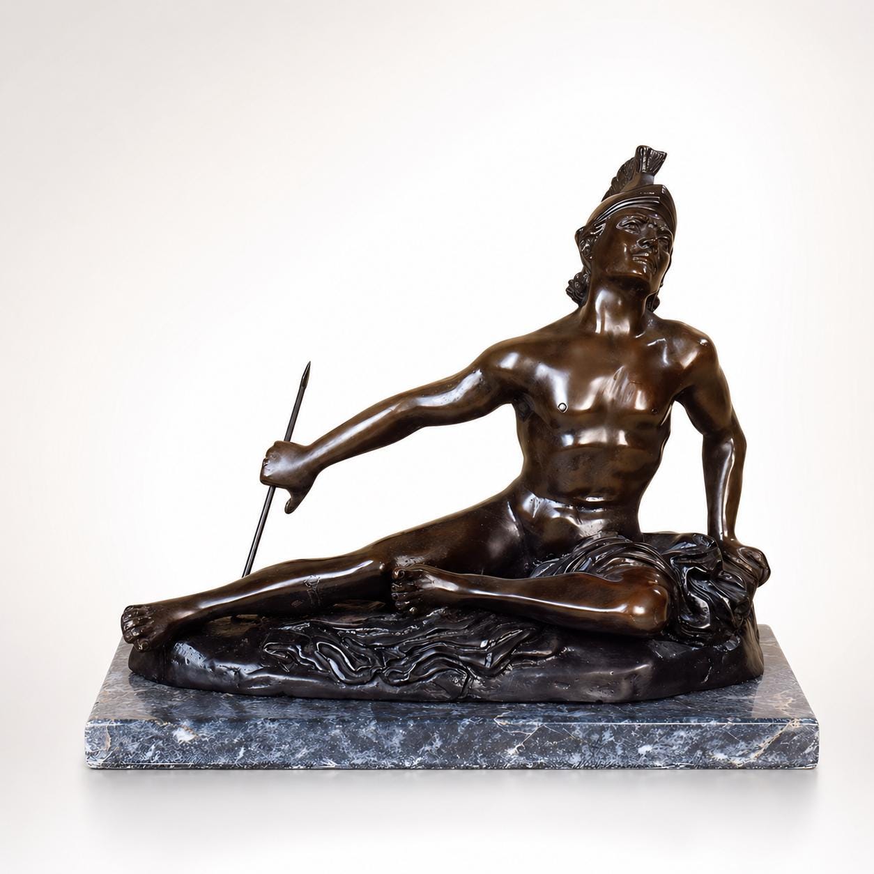 15 Inc Bronze Achilles Warrior Sculpture Statue