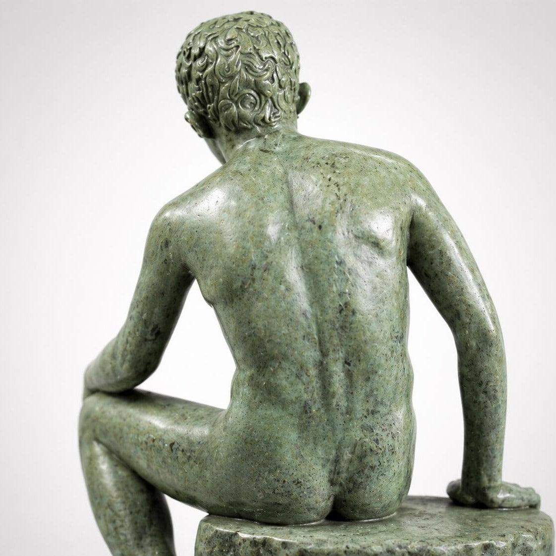Seated Hermes Bronze Sculpture, Ancient Greek Statue (19.69 Inches)