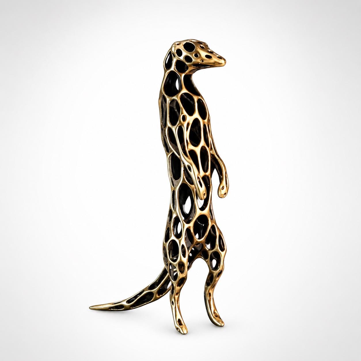 31.50 Inches Meerkat Bronze sculpture.