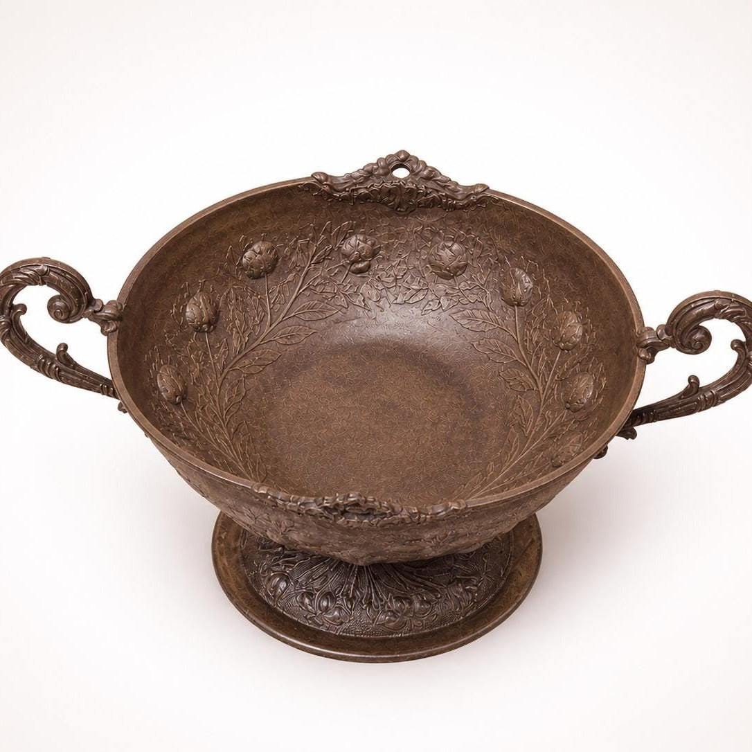 Bronze Greek Vase Sculpture: Classical Antiquity Hellenic Vessel Planter