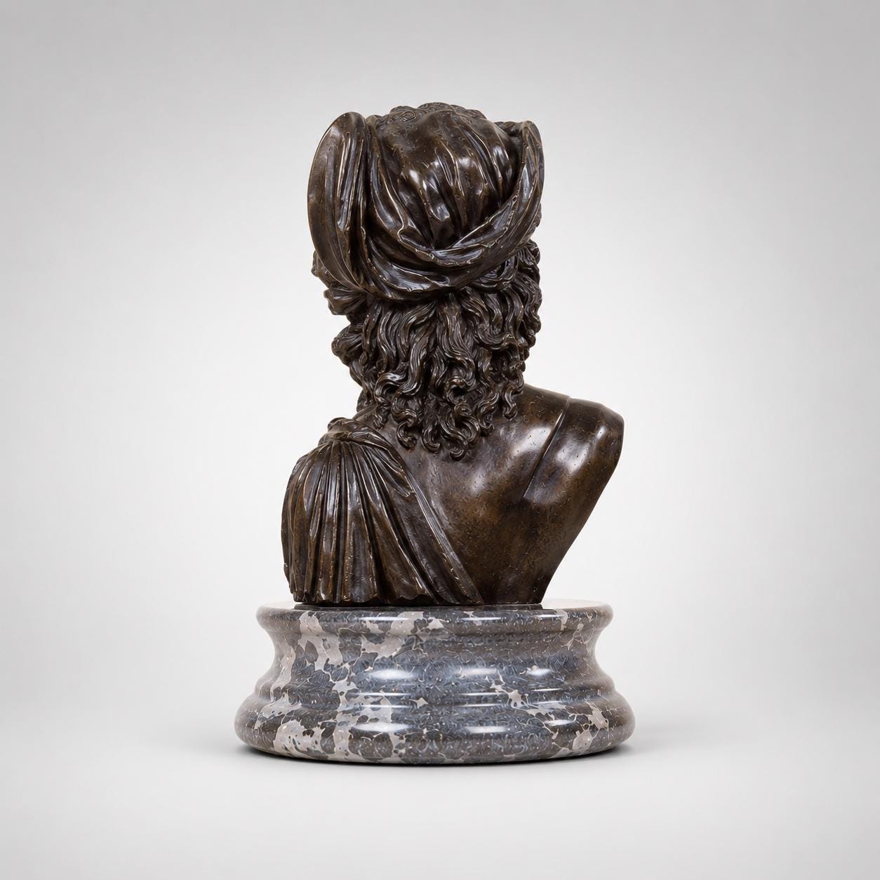 Menelaus Bronze Bust Sculpture: Greek Mythology Classical Roman Warrior Art