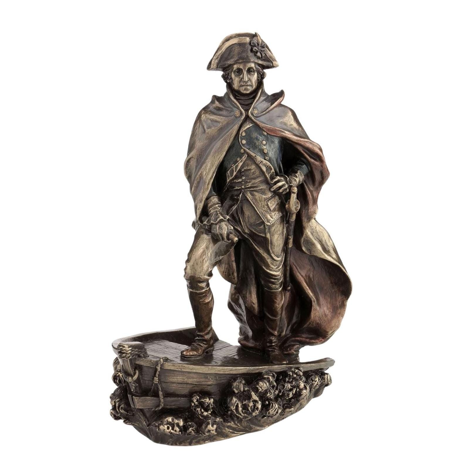 George Washington Crossing Delaware Cold Cast Bronze Sculpture
