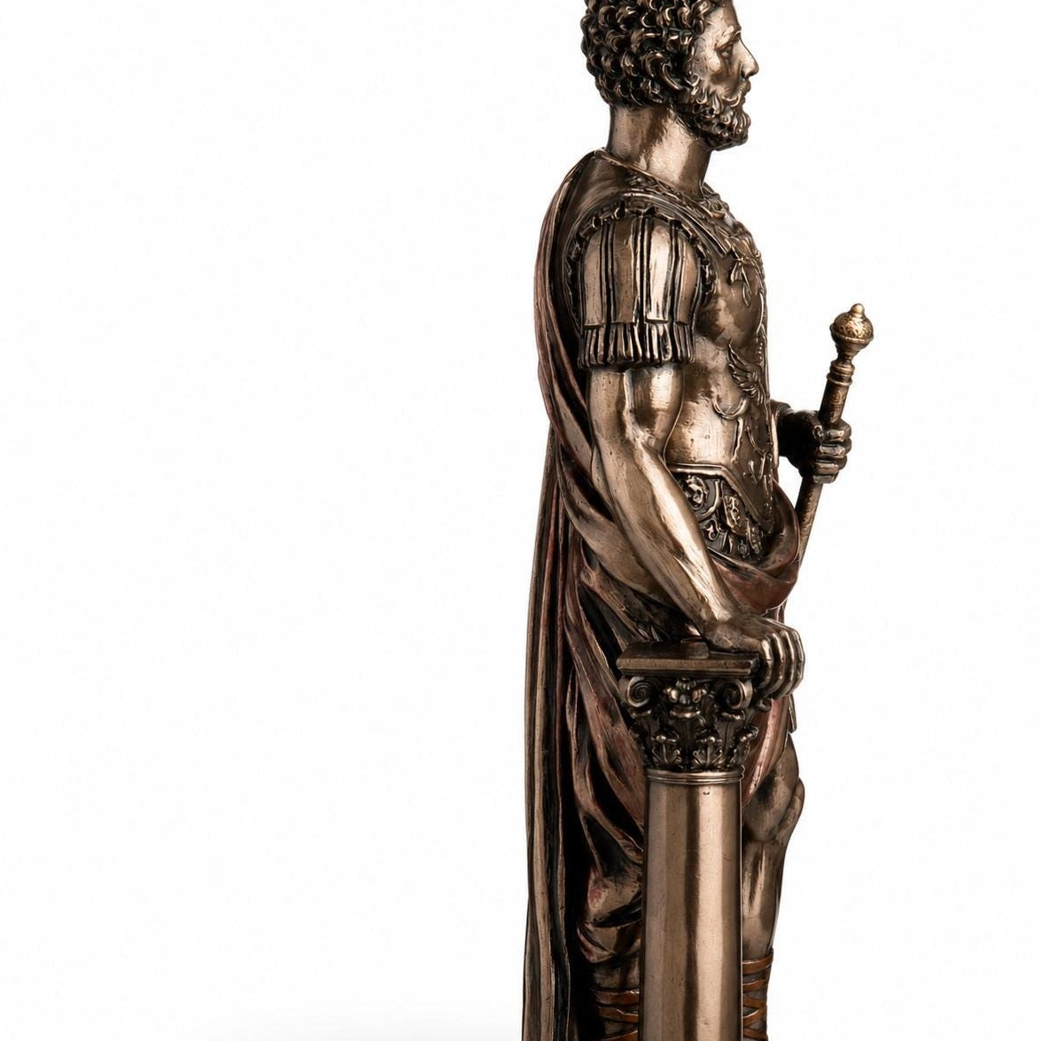 Marcus Aurelius Statue, Roman Emperor Sculpture, Stoic Philosopher Decor, Roman Warrior Bust, Ancient Rome Collectible, Meditations Gift