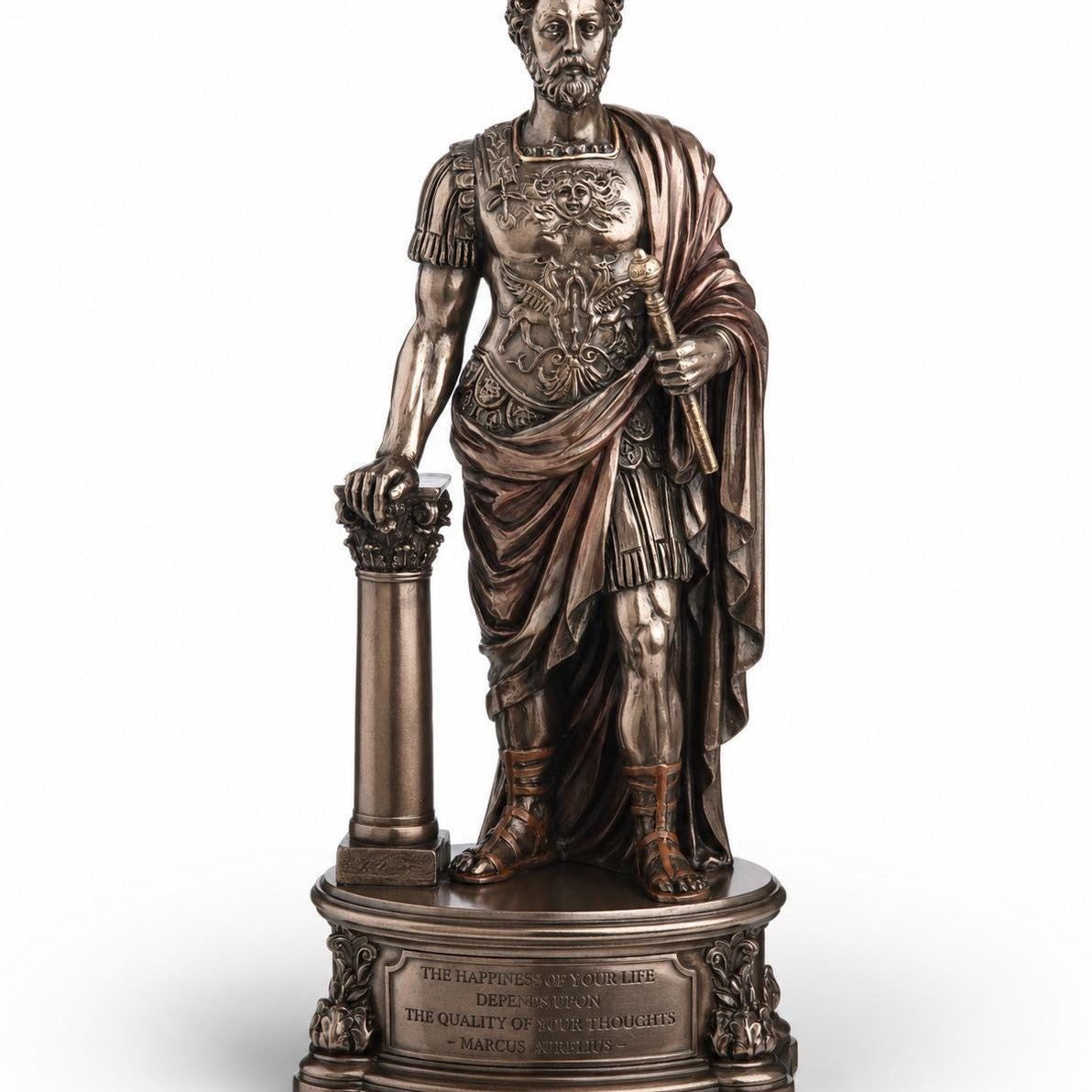 Marcus Aurelius Statue, Roman Emperor Sculpture, Stoic Philosopher Decor, Roman Warrior Bust, Ancient Rome Collectible, Meditations Gift