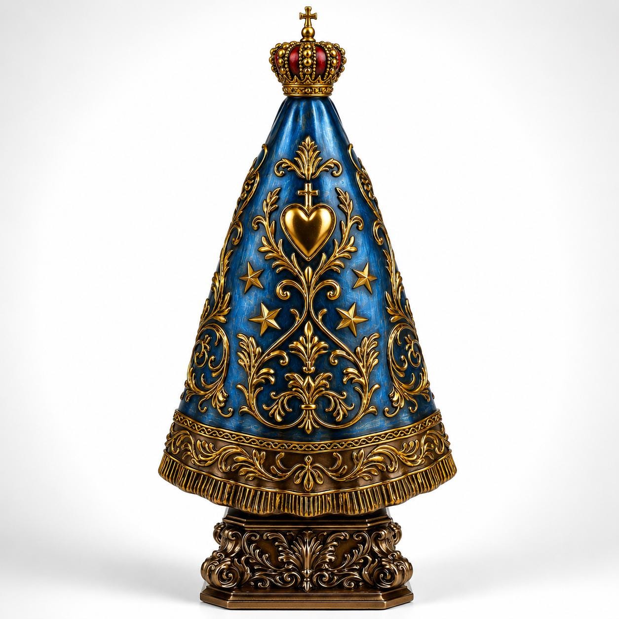 Our Lady of Aparecida Statue, Virgin Mary Figurine, Catholic Religious Decor, Brazilian Patron Saint, Christian Home Altar Gift