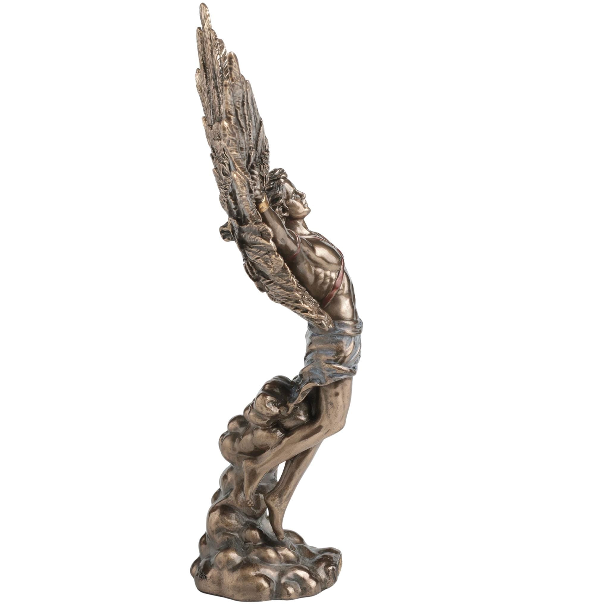 Icarus Statue Greek Mythology Sculpture, Flight of Icarus Figurine, Winged Greek God Decor, Daedalus Myth Gift