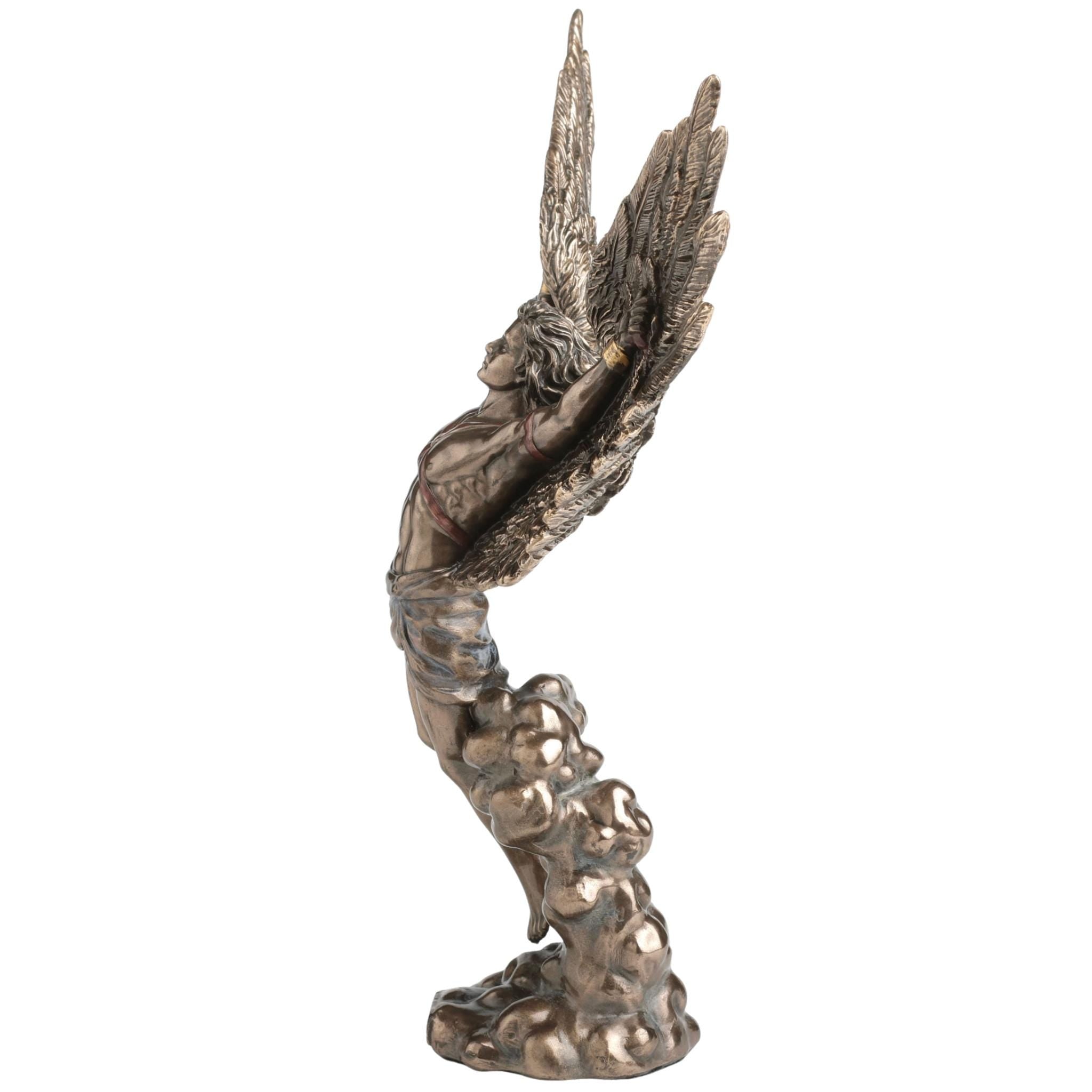 Icarus Statue Greek Mythology Sculpture, Flight of Icarus Figurine, Winged Greek God Decor, Daedalus Myth Gift