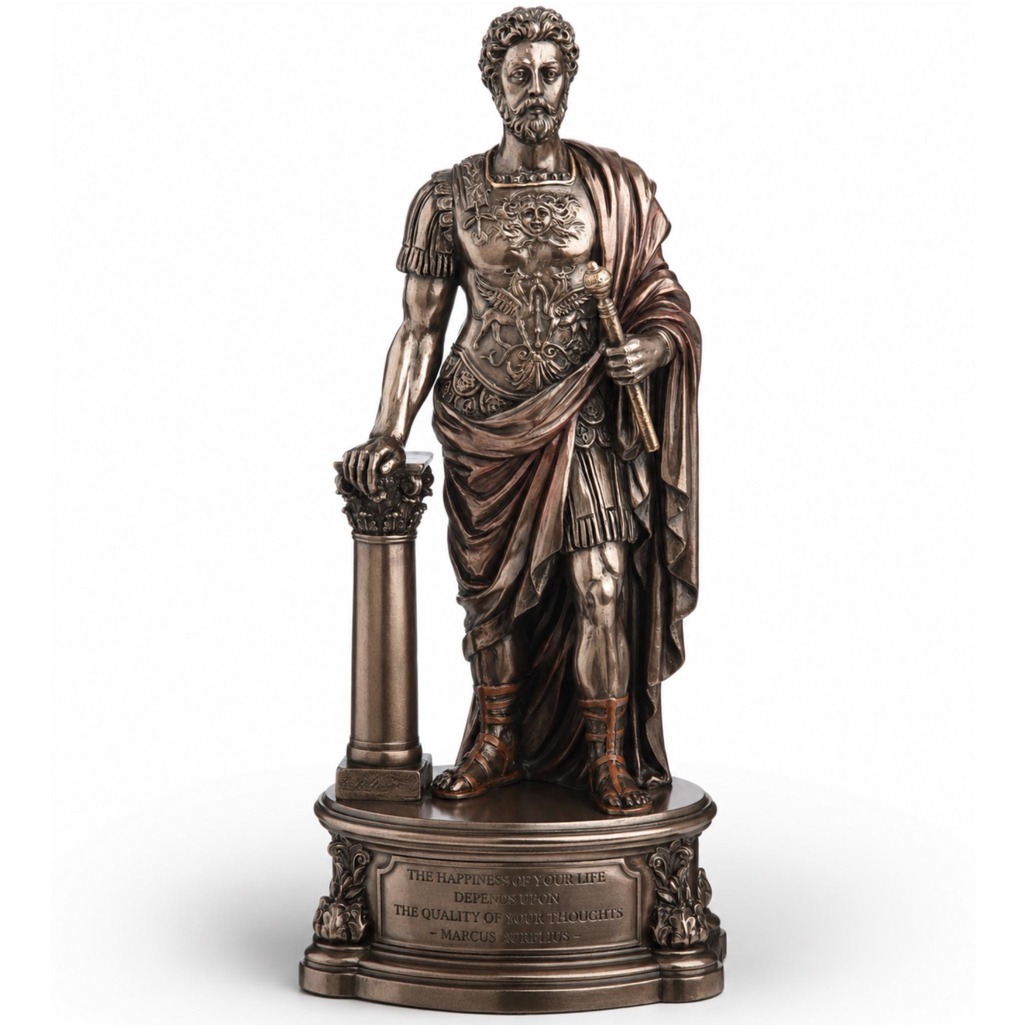 Marcus Aurelius Statue, Roman Emperor Sculpture, Stoic Philosopher Decor, Roman Warrior Bust, Ancient Rome Collectible, Meditations Gift