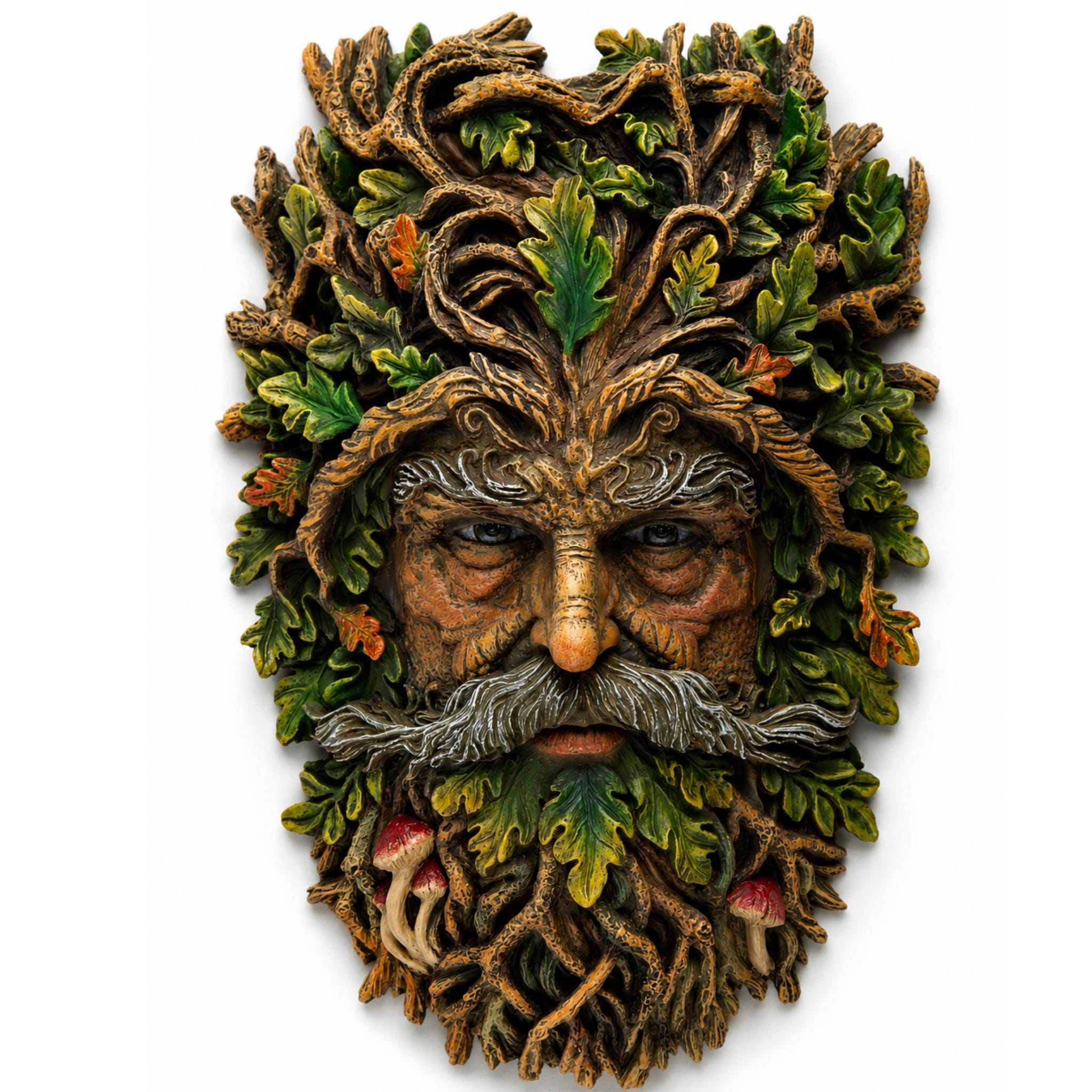 Elderwood Tree Man Wall Plaque, Green Man Wall Decor, Forest Spirit Sculpture, Celtic Woodland Art, Tree Face Wall Hanging