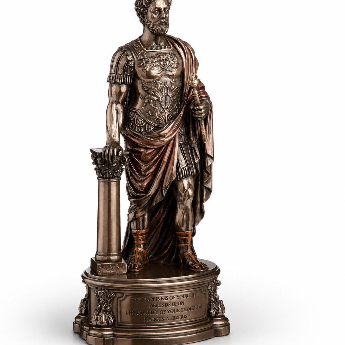 Marcus Aurelius Statue, Roman Emperor Sculpture, Stoic Philosopher Decor, Roman Warrior Bust, Ancient Rome Collectible, Meditations Gift