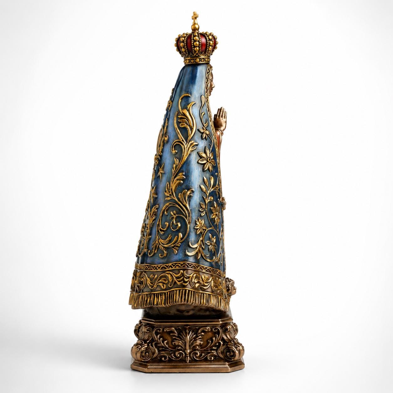 Our Lady of Aparecida Statue, Virgin Mary Figurine, Catholic Religious Decor, Brazilian Patron Saint, Christian Home Altar Gift