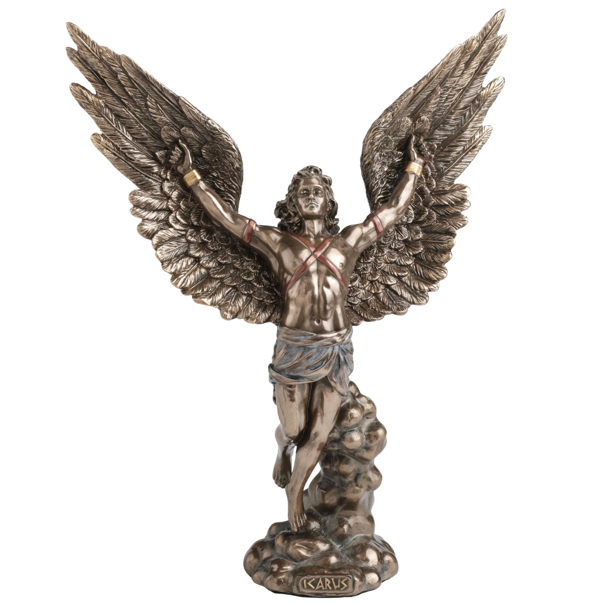 Icarus Statue Greek Mythology Sculpture, Flight of Icarus Figurine, Winged Greek God Decor, Daedalus Myth Gift