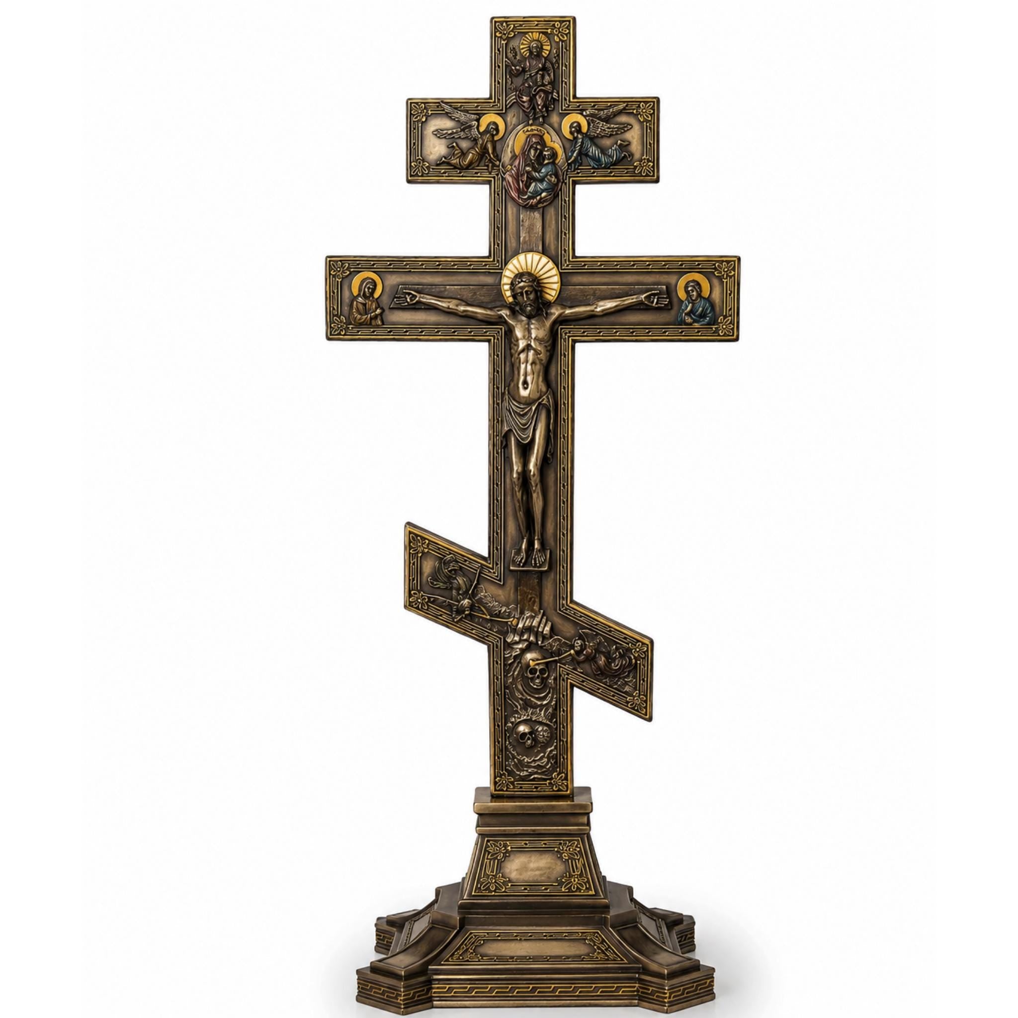 21.25 Inches Large Orthodox Style Crucifix Stand