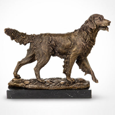 Irish Setter Hunting Dog Statue | Handcrafted Bronze Decor
