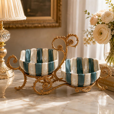 Rococo Condiment Bowls | Handcrafted Bronze Decor | Unique Home Accent