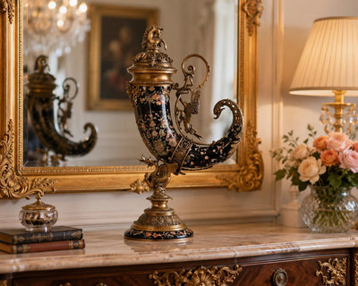 Victorian Cornucopia Urn | Handcrafted Decor | Unique Home Accent