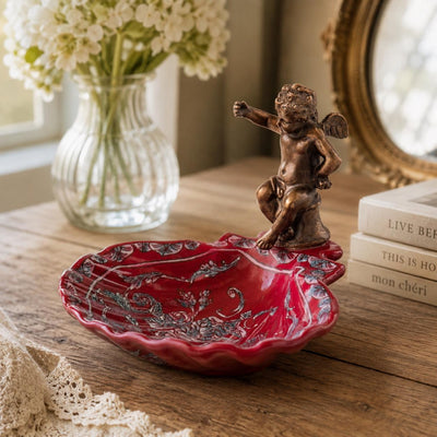 Cherub Jewelry Dish | Handcrafted Decor | Unique Home Accent