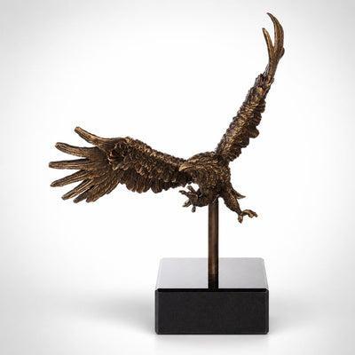 Flying Eagle Bronze Sculpture | Handcrafted Bronze Decor