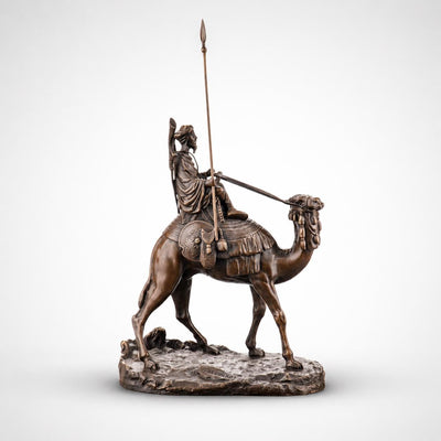 Camel Rider Warrior Statue | Handcrafted Bronze Decor