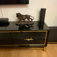 Customer photo of Large Lion Roaring Statue Figurine.Lion Statue.Lion Bronzed Statue