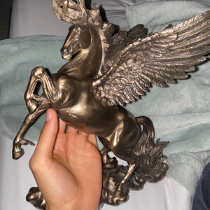 Customer photo of Pegasus Figurine Bronze Sculpture Statue Pegasus.The winged Horse
